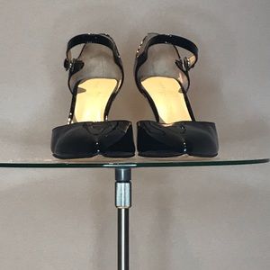 Ivanka Trump black patent mary jane stiletto pumps